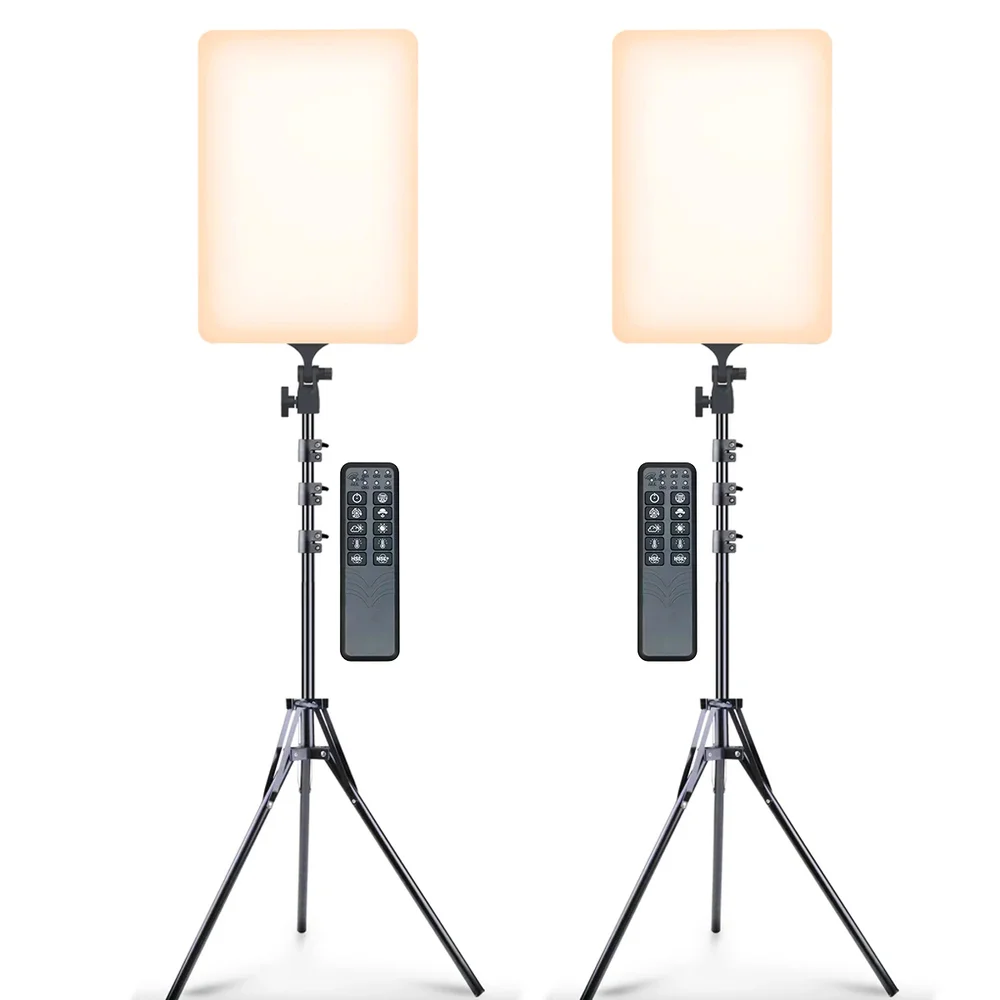 Imagem 5 de 5 do produto Kit 2 Ring Light Profissional Iluminador Retangular 19" + 1 Tripé Celular E Maquina Fotográfica 1,3m