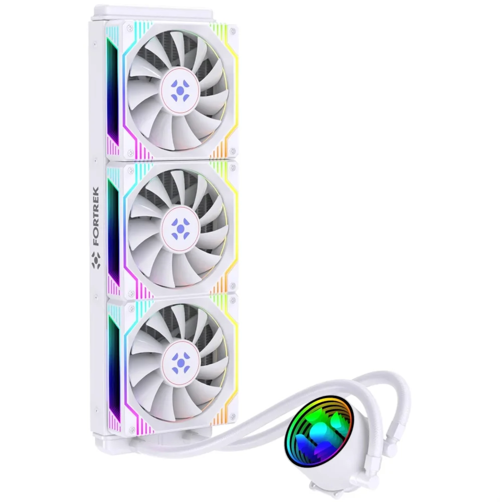 Imagem 2 de 5 do produto Water Cooler 360mm Fortrek Breezy, RGB, White - Breezy 360 Br