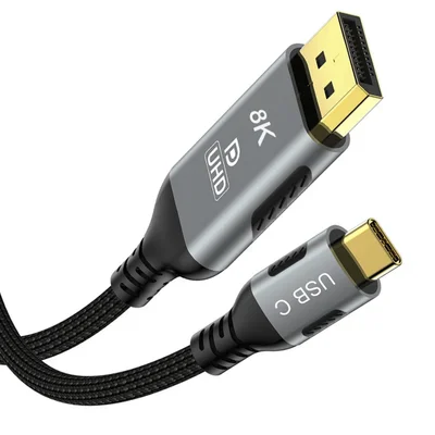 Cabo Tipo C Displayport Usb-c 8k 60hz E 4k 144hz - 1.8 Metros