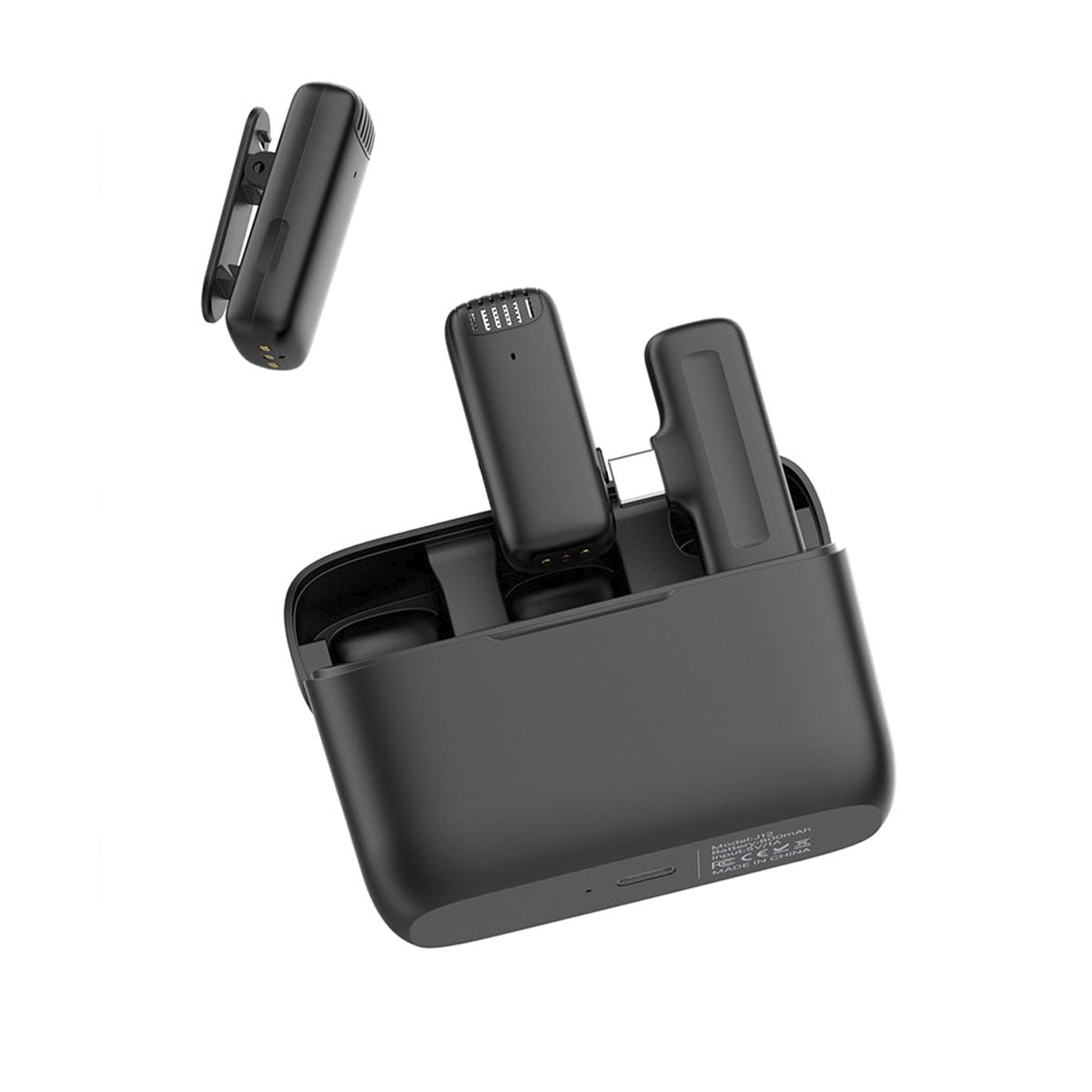 Microfone Lapela Sem Fio Duplo Profissional Iphone 15 E 16 - Conector Tipo-c