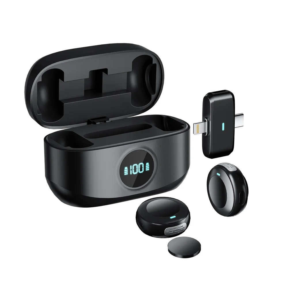 Microfone Lapela Duplo Sem Fio Para Iphone E Android - Bell M2