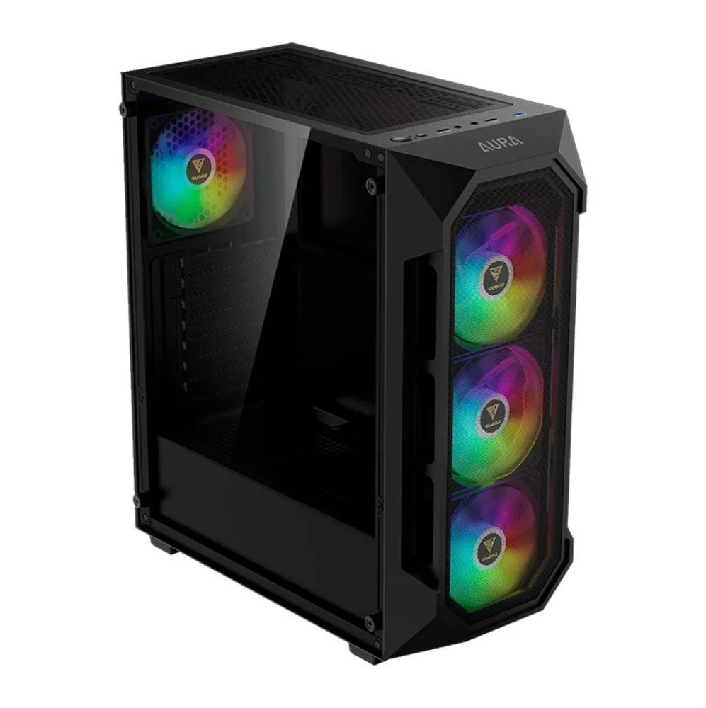 Imagem 4 de 5 do produto Gabinete Gamer Gamdias Aura Gc1 Elite ARGB, Mid-tower, Vidro Temp, 4 Fans, Black - Aura Gc1 Elite ARGB