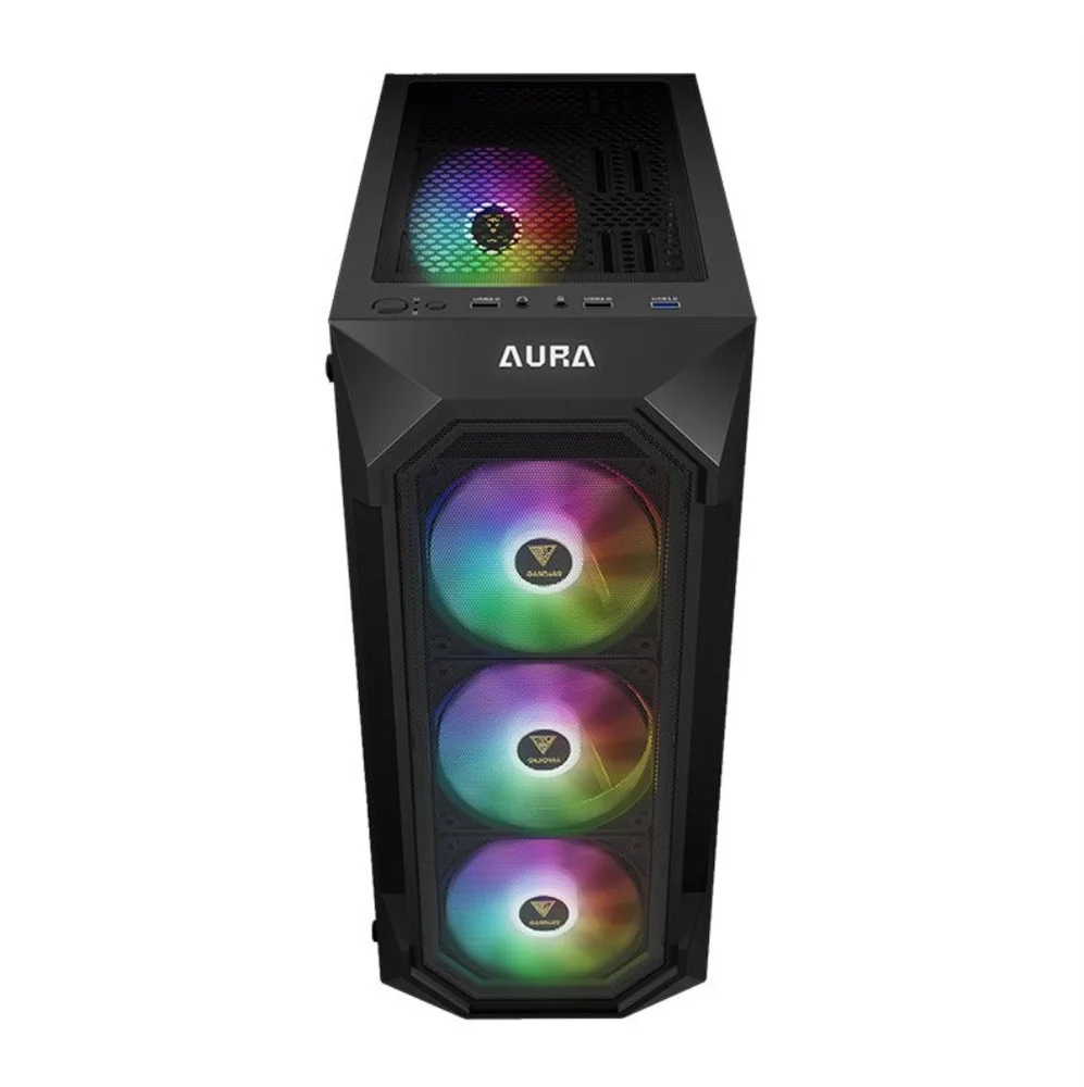 Imagem 5 de 5 do produto Gabinete Gamer Gamdias Aura Gc1 Elite ARGB, Mid-tower, Vidro Temp, 4 Fans, Black - Aura Gc1 Elite ARGB