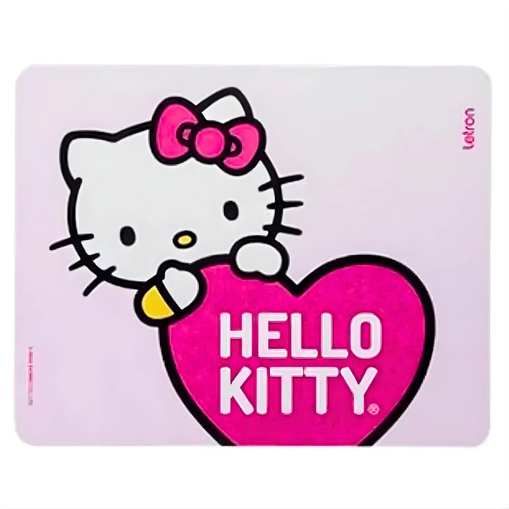 Imagem 3 de 4 do produto Mouse Pad Slim Hello Kitty Rosa Claro Estampado 20x18cm