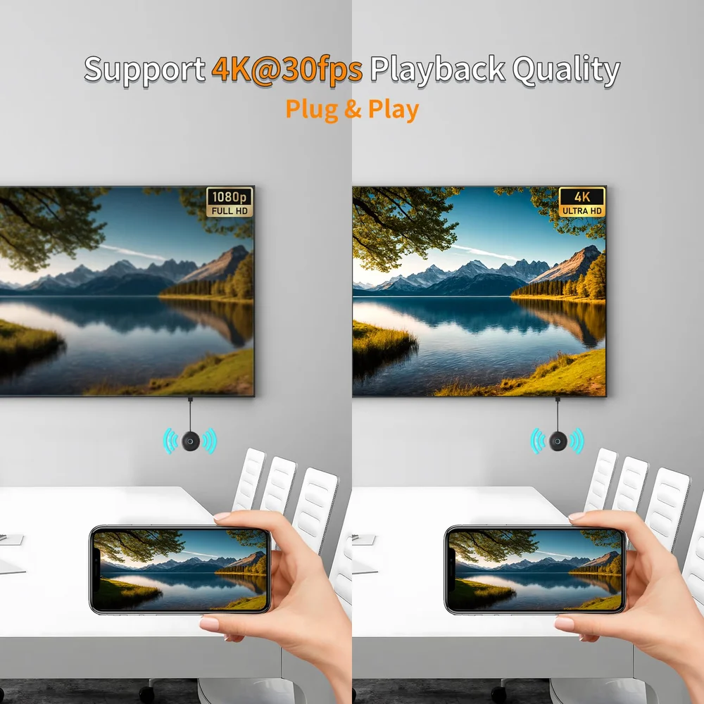 Imagem 4 de 5 do produto Transmissor De Vídeo HDMI Sem Fio Full Hd Espelhamento De Tela