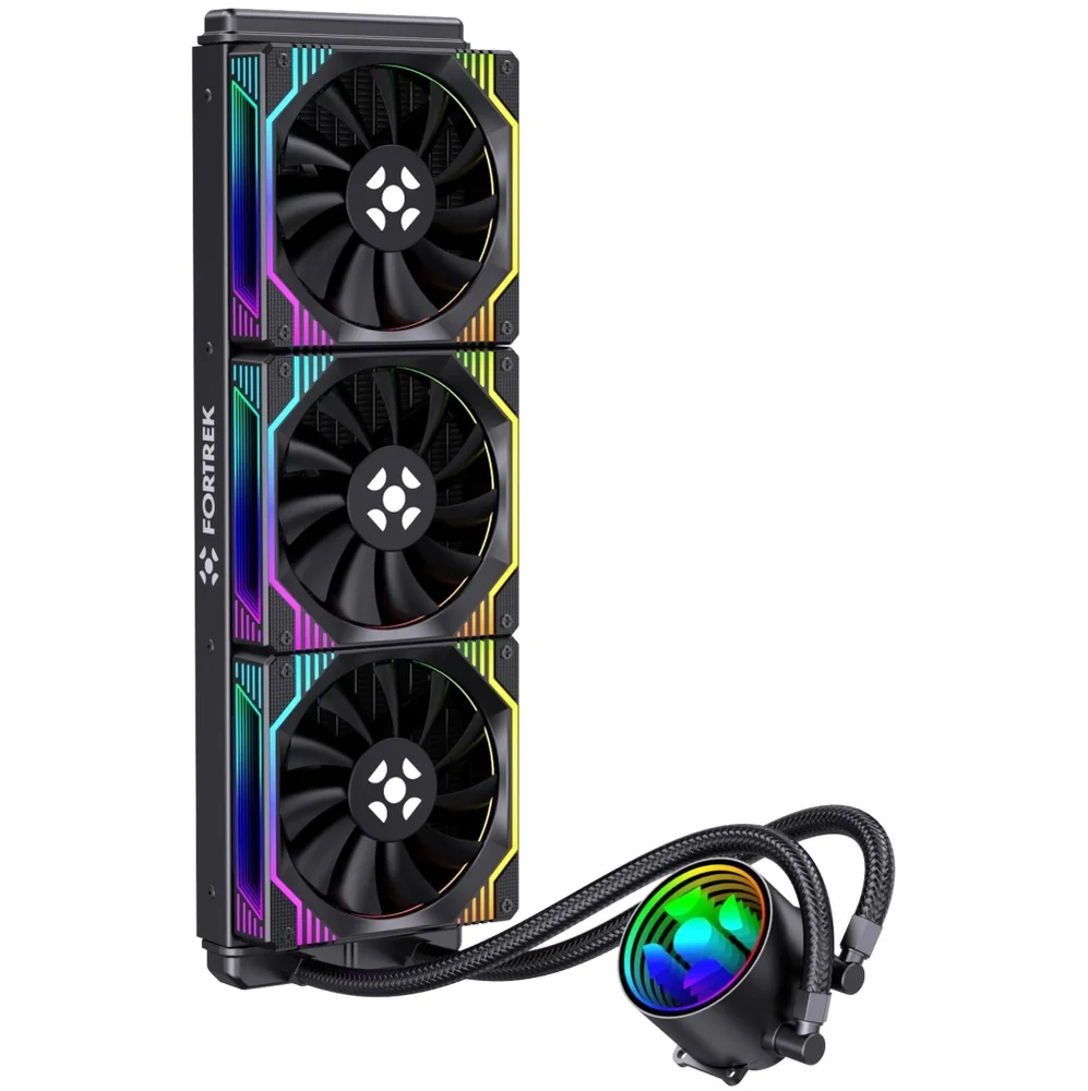 Imagem 3 de 5 do produto Water Cooler 360mm Fortrek Breezy, RGB, Black - Breezy 360 Pt
