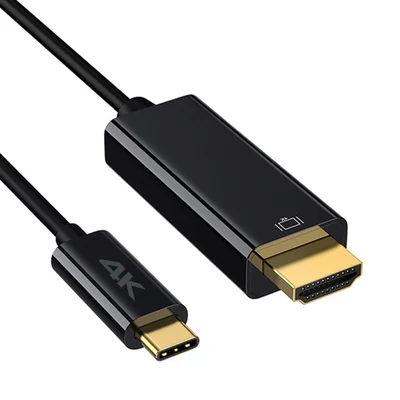 Cabo Tipo C Macho Para HDMI Macho 4k 3 Metros Preto