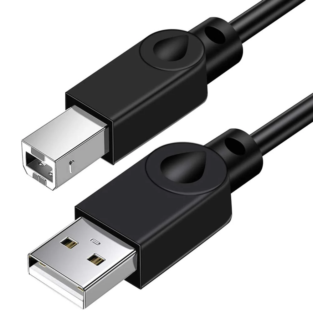 Imagem 3 de 5 do produto Cabo Usb Para Impressora Universal Usb A+b Padrão 1.5m Preto
