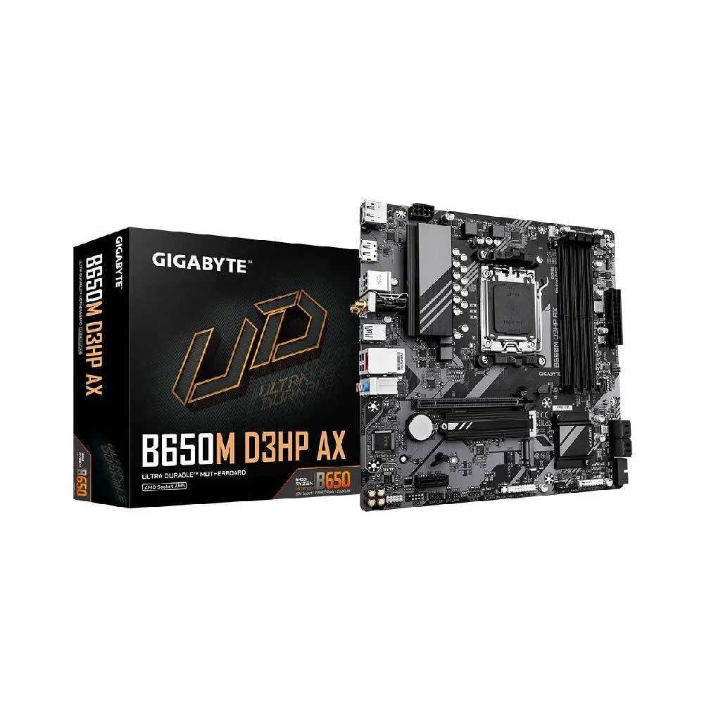 Placa Mãe Gigabyte B650m D3hp Ax Wi-fi Am5 4xDDR5 Chipset Amd B650 Matx