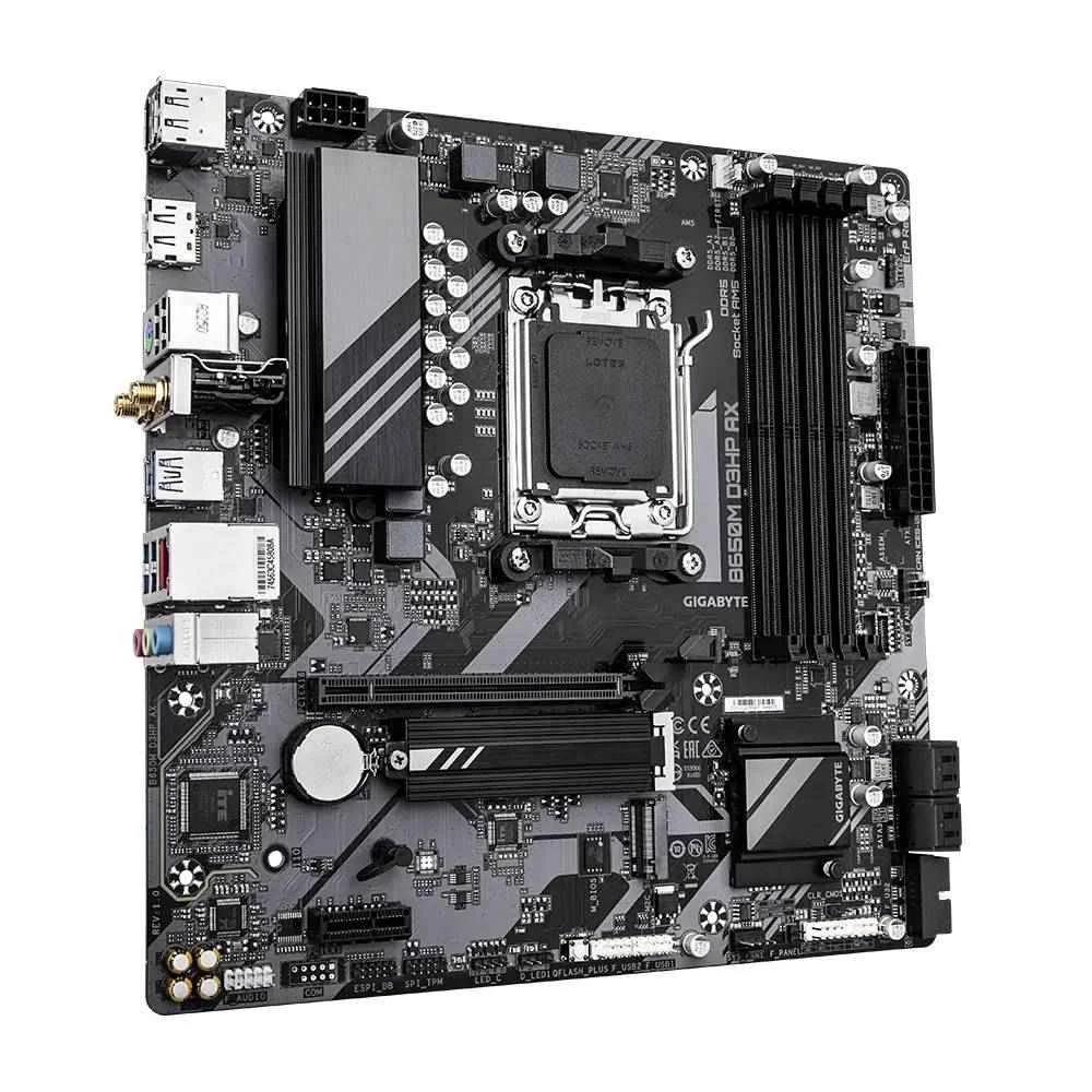 Imagem 3 de 5 do produto Placa Mãe Gigabyte B650m D3hp Ax Wi-fi Am5 4xDDR5 Chipset Amd B650 Matx