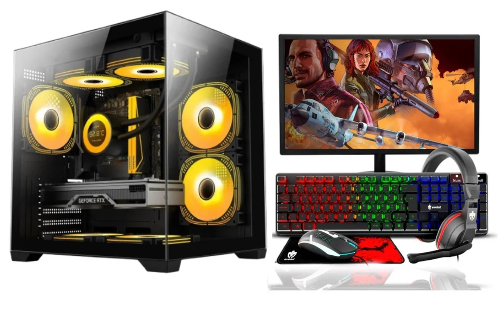 PC Gamer Completo Balão.info Intel i7 3770, Geforce RTX 3050, Memoria 16gb Ddr3, SSD 480GB, Monitor, Kit Gamer