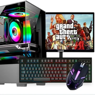 PC Gamer Completo Intel Core i5 Memoria Ram 16gb SSD 240GB Monitor HDMI Teclado Mouse