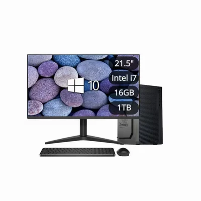 Computador Completo Intel Core i7 6ª Geração 16gb Ddr4 SSD 1TB Monitor LED 24" HDMI WINDOWS 10
