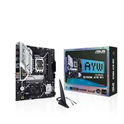 Placa Mãe Asus B760m-ayw Wifi, Intel LGA  1700, Matx, Bluetooth, Ddr5 - B760m-ayw Wifi