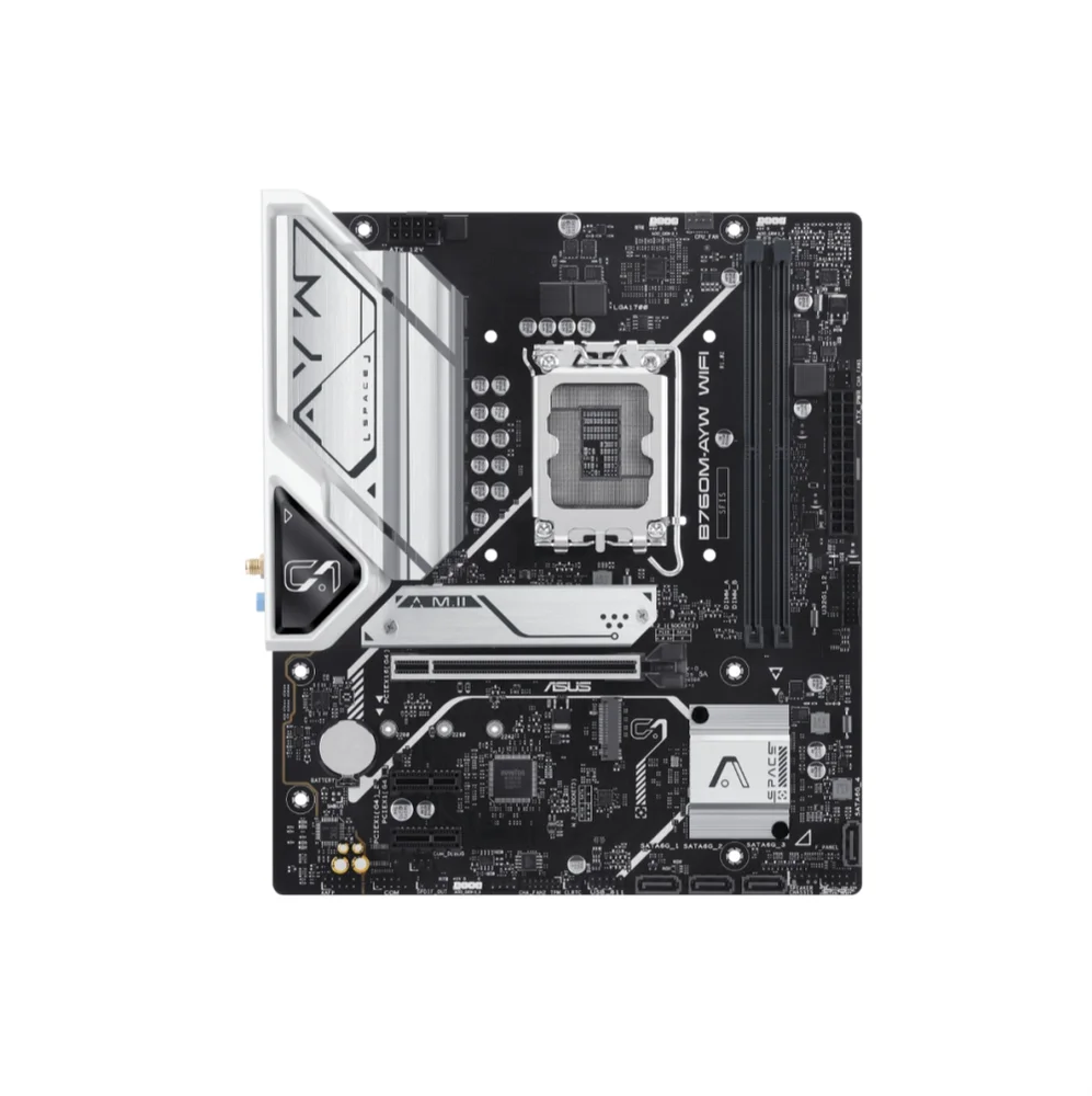 Placa Mãe Asus B760m-ayw Wifi, Intel LGA  1700, Matx, Bluetooth, Ddr5 - B760m-ayw Wifi 5