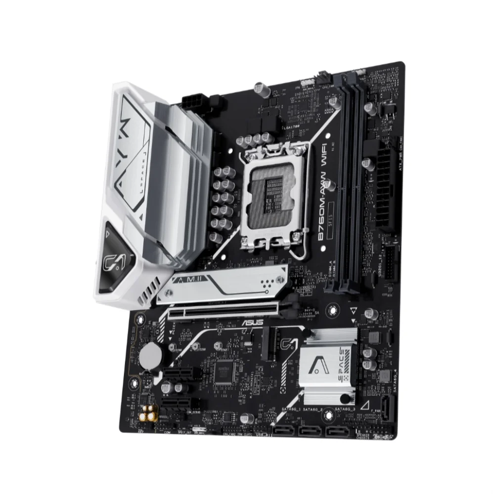 Placa Mãe Asus B760m-ayw Wifi, Intel LGA  1700, Matx, Bluetooth, Ddr5 - B760m-ayw Wifi 6
