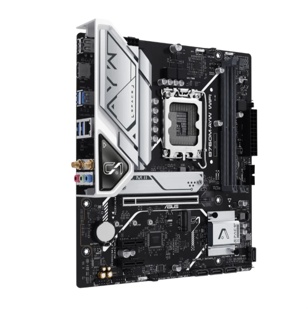 Placa Mãe Asus B760m-ayw Wifi, Intel LGA  1700, Matx, Bluetooth, Ddr5 - B760m-ayw Wifi 7