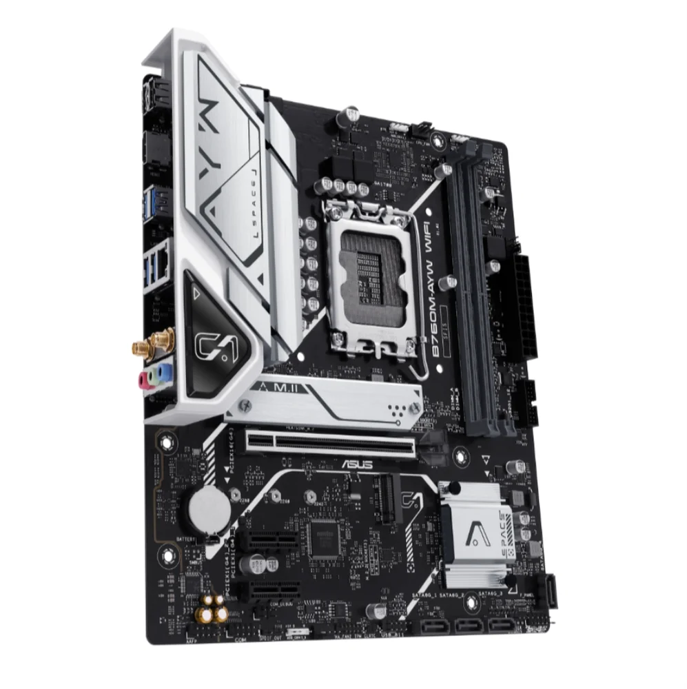 Placa Mãe Asus B760m-ayw Wifi, Intel LGA  1700, Matx, Bluetooth, Ddr5 - B760m-ayw Wifi 8