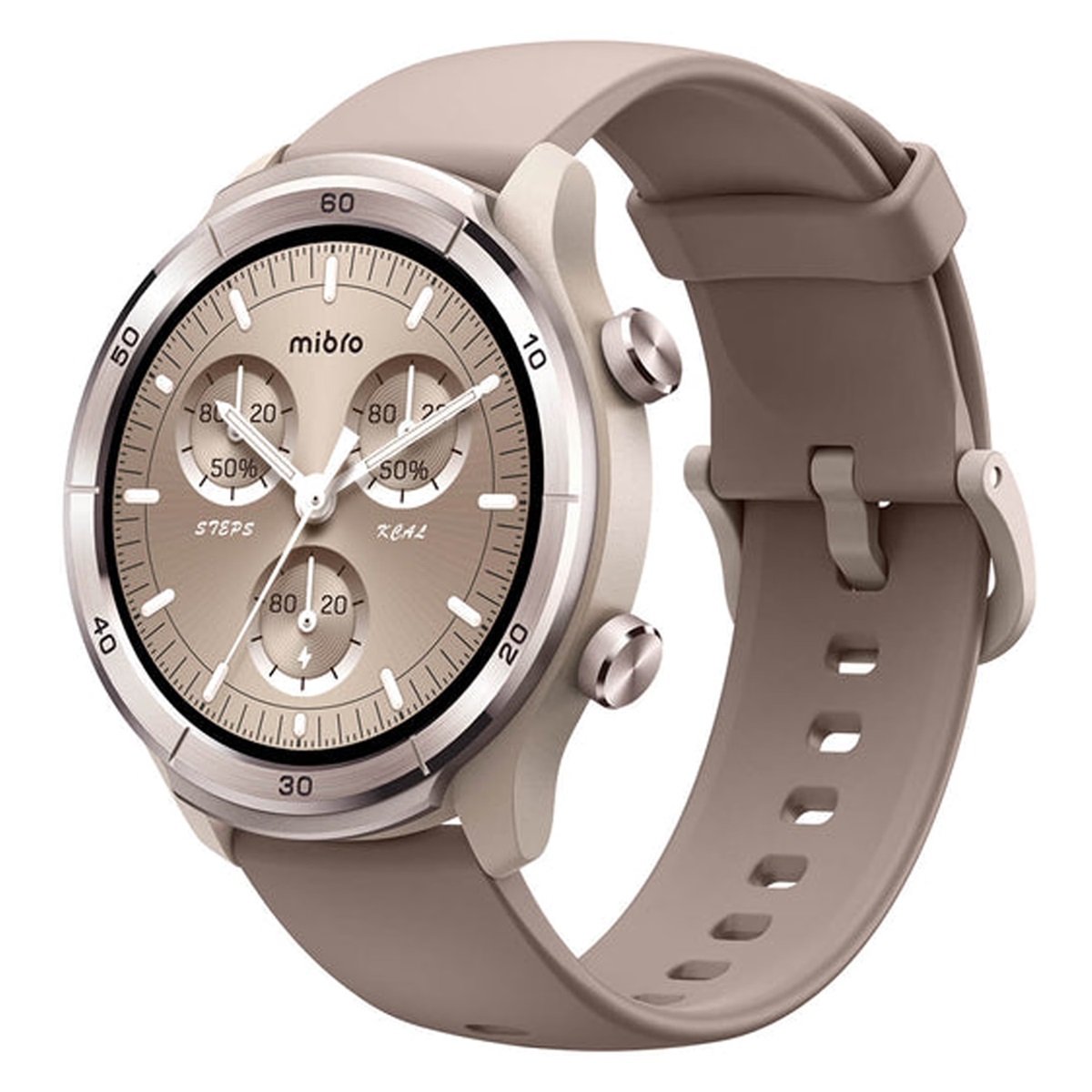 Smartwatch Mibro A3 Com Gps Integrado, Conexão Strava, 2atm, Bluetooth, Xpaw022 - Marron Suave
