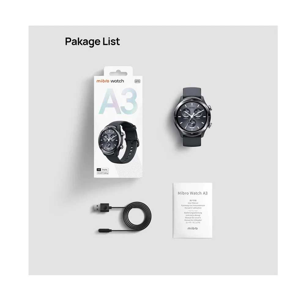 Imagem 4 de 5 do produto Smartwatch Mibro A3 Com Gps Integrado, Conexão Strava, 2atm, Bluetooth, Xpaw022 - Marron Suave