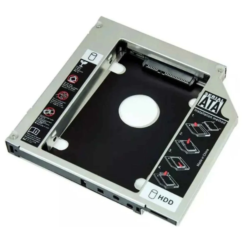 Adaptador Case Caddy 12.7mm Para Hd SSD Sata 2.5 Gaveta Dvd Notebook Adaptador Case Caddy 12.7mm Para Hd SSD Sata 2.5 Gaveta Dvd Notebook