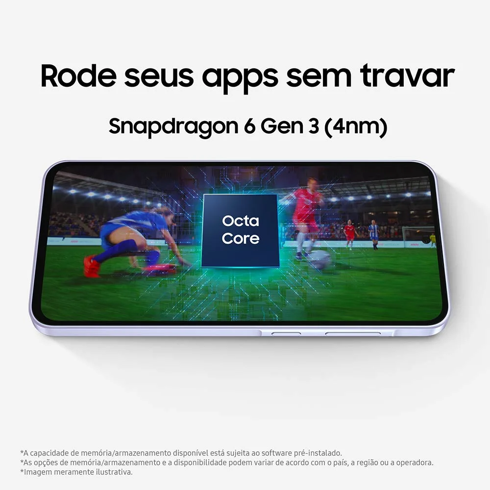 Imagem 2 de 5 do produto Celular Samsung Galaxy A36 5g 128GB, 6gb Ram, Câmera 50mp, Ip67, Super AmoLED 6.7”, Recursos Ai Verde - 128 Gb - #c6d0c9 - Bi-volt