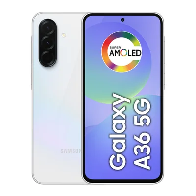 Smartphone Samsung Galaxy A36 5g 256gb, 8GB Ram, Câmera 50mp, Ip67, Super AmoLED 6.7”, Recursos Ai, Branco
