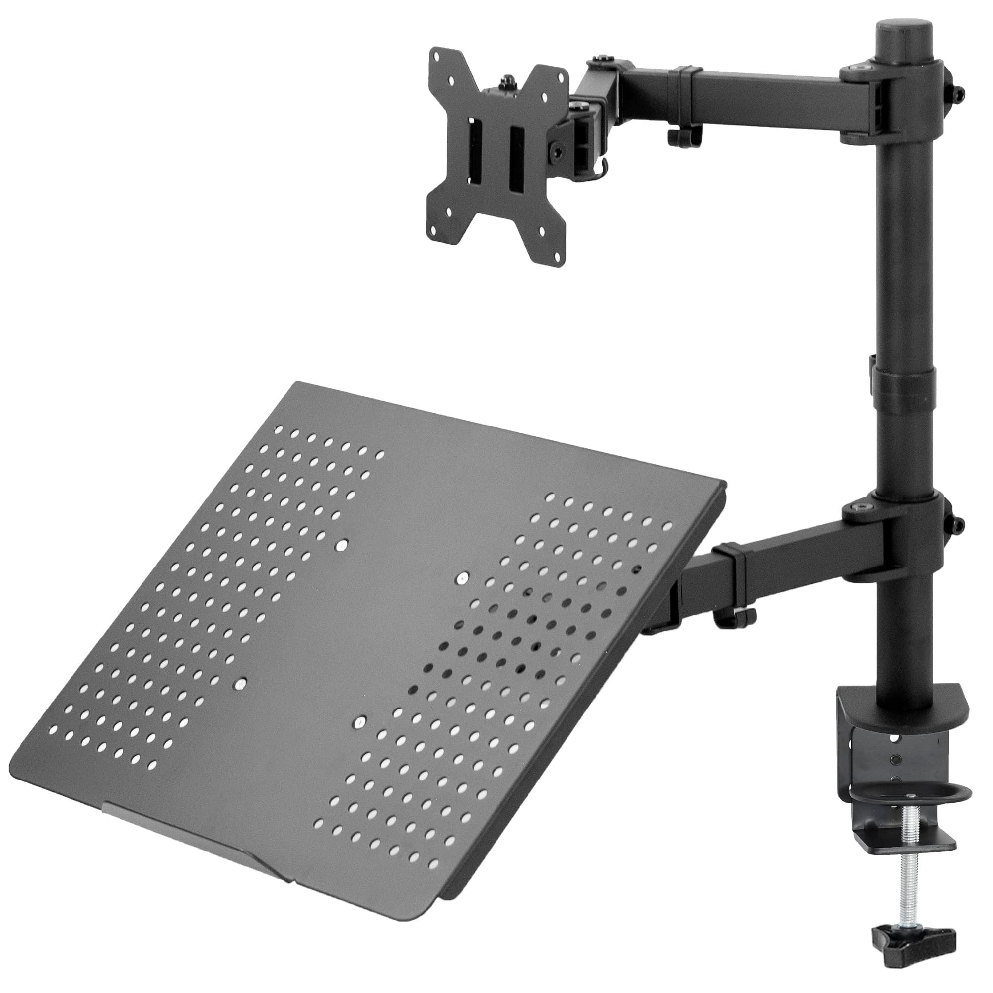 Suporte Mesa Duplo Para Monitor E Notebook Articulado 10 A 32 Regulável Vesa
