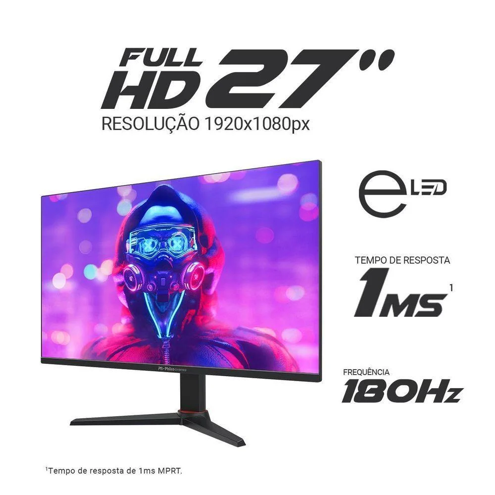 Imagem 2 de 5 do produto Monitor Gamer Philco 27 180hz Full Hd Tela Plana Bivolt