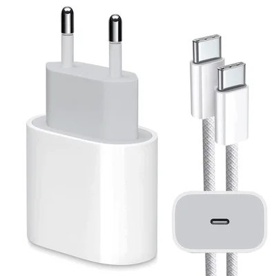 Carregador Turbo 20w Com Cabo Tipo-c Compatível Iphone 15 E 16 Pro Max