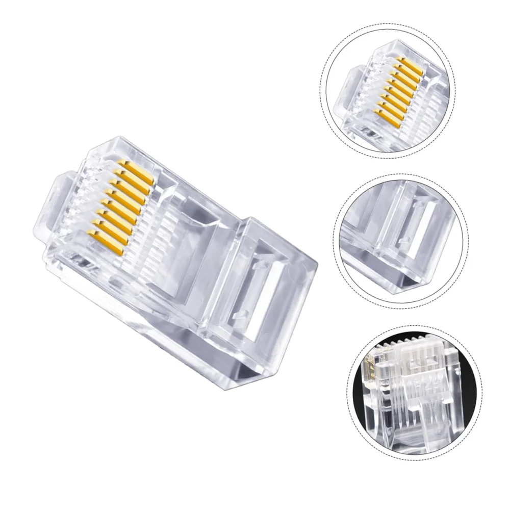 Imagem 5 de 5 do produto Conector Rj45 Macho Cat6 / Cat5e Cabo Rede Ez Vazado 500un