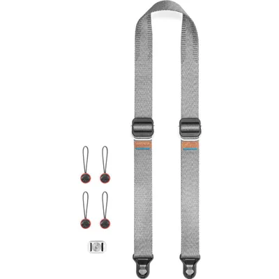 Alça De Pescoço Peak Design Slide Lite Sll-as-3 Com Sistema De Liberação Rápida (cinza)