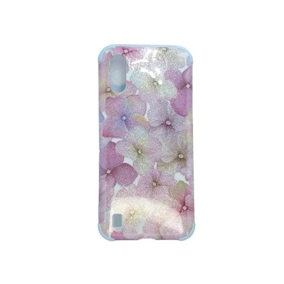 Capa Capinha Celular Samsung A01 Antiqueda Anti-impacto Cor:azul Florido