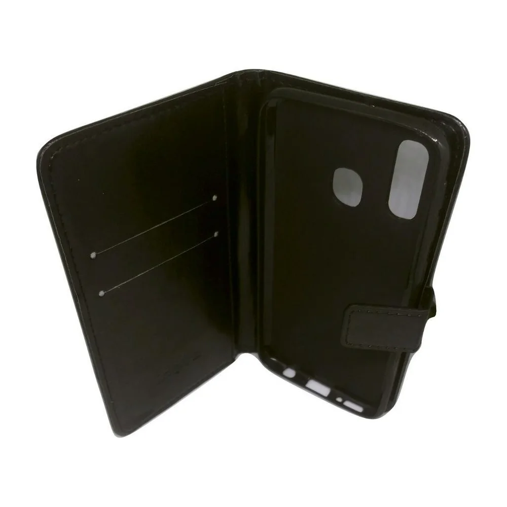 Imagem 3 de 5 do produto Capa Carteira De Couro Celular Samsung M40 E A60 Preto
