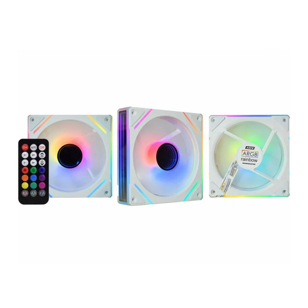 Kit Cooler K-mex ARGB Aavwinfinity Nazca 3 Coolers 120 Mm Com Controladora 4