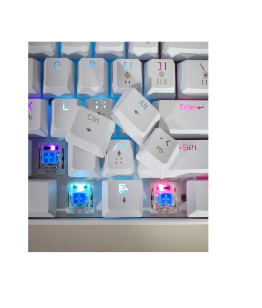 Teclado K-mex Mecanico Gamer Spectrafury Branco Kbw8 Rbg Teclado K-mex Mecanico Gamer Spectrafury Branco Kbw8 Rbg