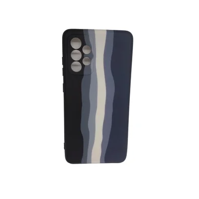 Capa Capinha Case Samsung Galaxy A72 Aveludada Arco Íris Cor:preto