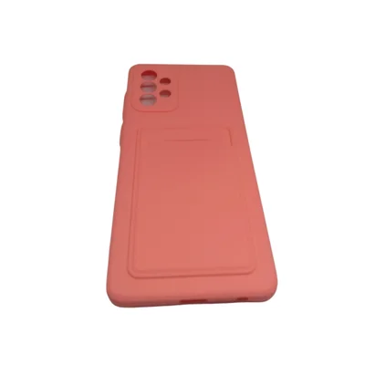 Capa Capinha De Celular Samsung Galaxy A72 Porta Cartoes Cor:rosa Neon