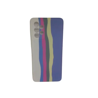 Capa Capinha Case Samsung Galaxy A72 Aveludada Arco Íris Cor:verde
