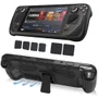 Capa Protetora Case Premium Em Tpu Para Steam Deck Preta Com Suporte + Adesivos