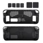 Capa Protetora Case Premium Em Tpu Para Steam Deck Preta Com Suporte + Adesivos