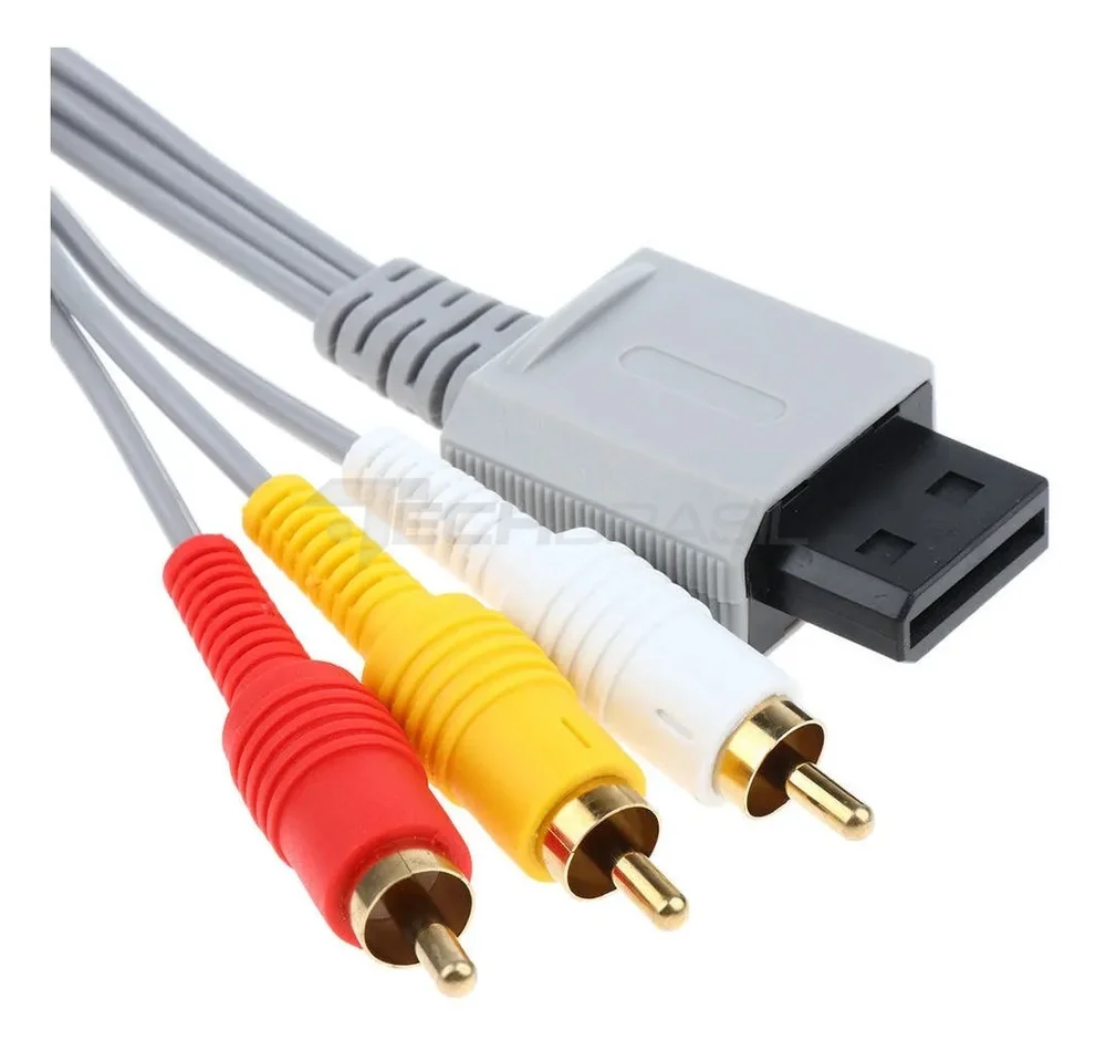 Imagem 3 de 5 do produto Cabo Av Áudio E Vídeo 3rca Para Nintendo Wii E Wii U
