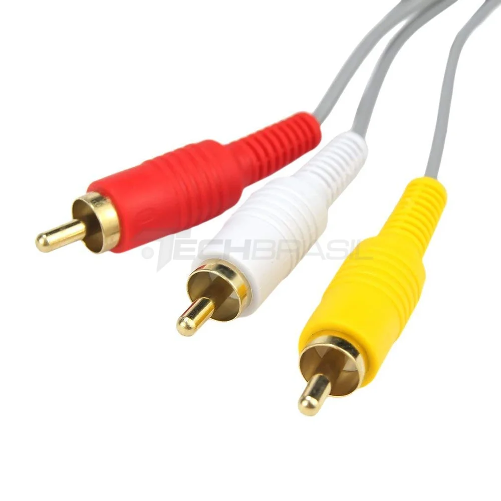 Imagem 4 de 5 do produto Cabo Av Áudio E Vídeo 3rca Para Nintendo Wii E Wii U