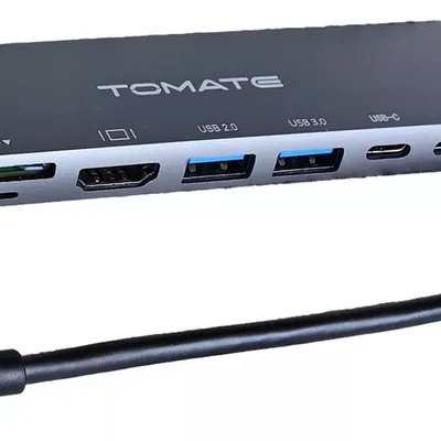 Hub Usb C 8 Portas HDMI 4k Rj45 Usb 3.0 Sd Tf Tomate Mtv-619