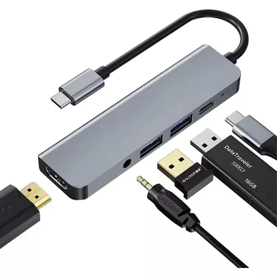 Hub Usb C Com Usb 3.0 HDMI 4k Pd E Audio Tomate Mtv-615