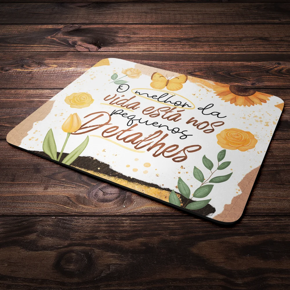 Mouse Pad Motivação - O Melhor Está Nos Pequenos Detalhes Mouse Pad Motivação - O Melhor Está Nos Pequenos Detalhes