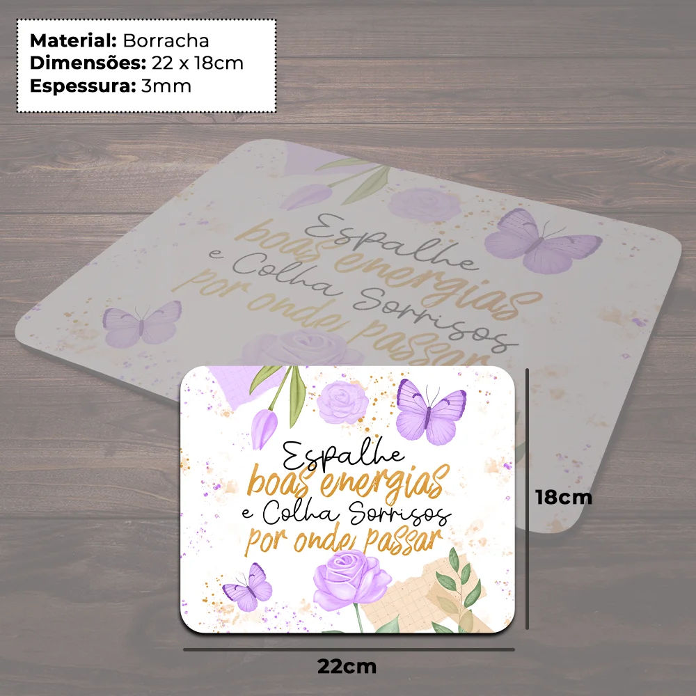Imagem 4 de 4 do produto Mouse Pad Motivação - Espalhe Boas Energias