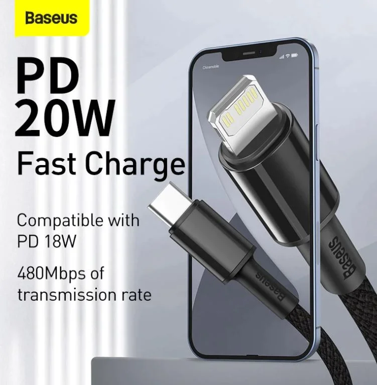Imagem 5 de 5 do produto Cabo Fast Charge Pd 20w Usb Tipo C Para Lightning 2 Metros