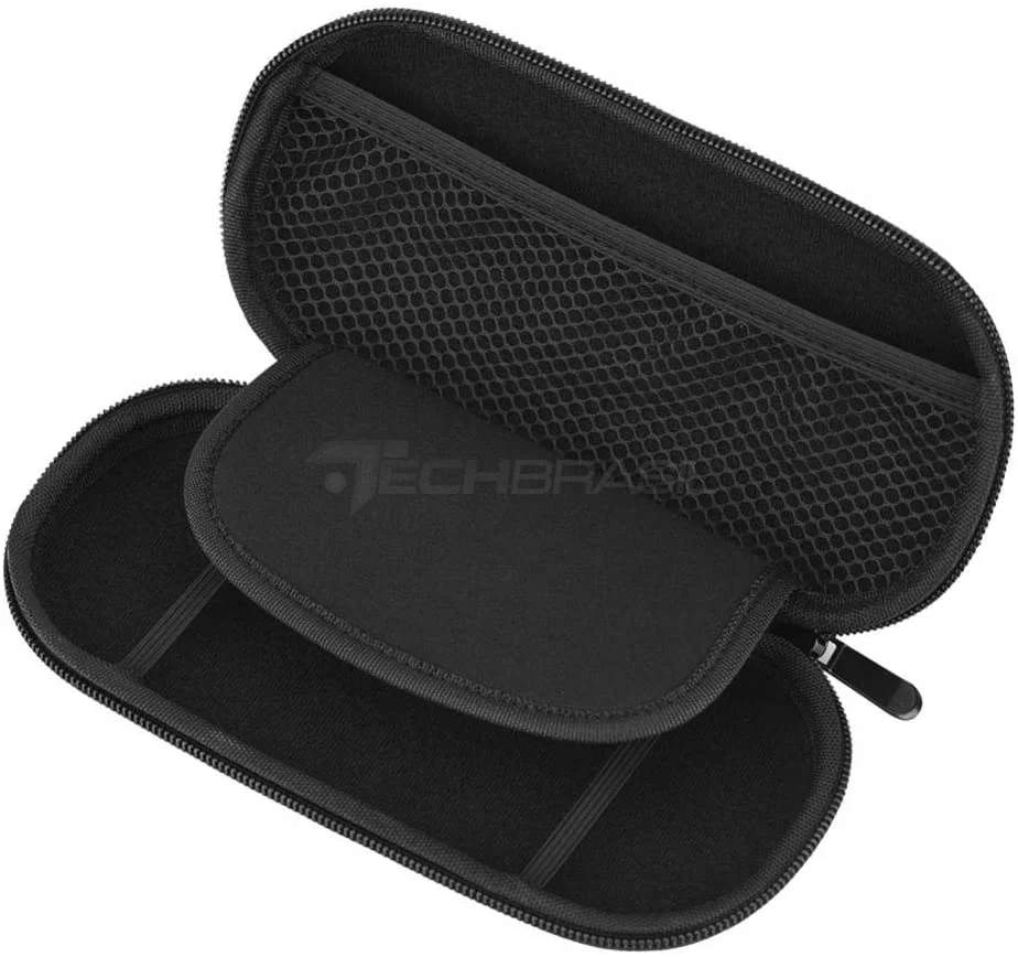 Imagem 3 de 5 do produto Case Bag Bolsa Estojo Viagem E Proteção Para Ps Vita 1000 Fat 2000 Slim Preto