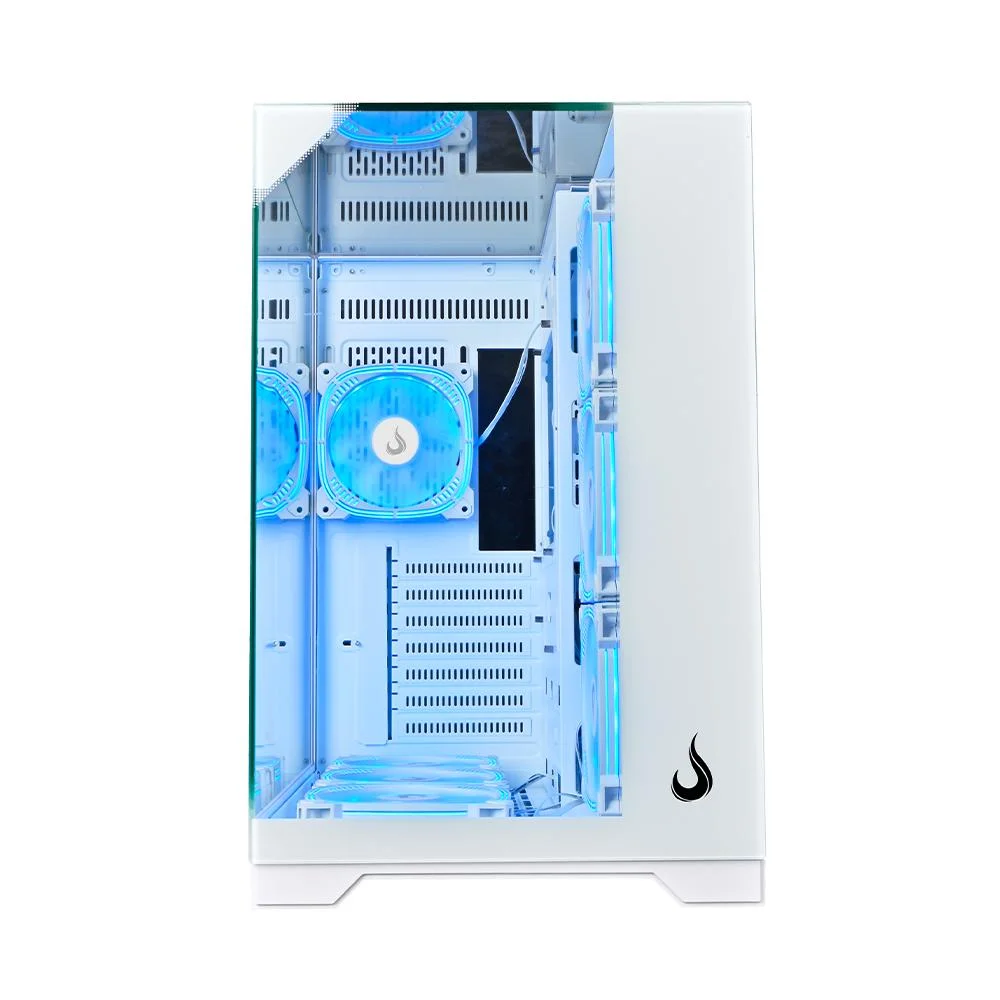 Imagem 4 de 5 do produto Gabinete Rise Mode Galaxy Full Glass Mid Tower Atx Lateral E Frente Em Vidro Temperado Branco